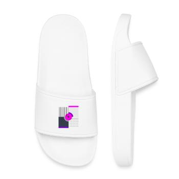 Art animé abstrait - Design graphique moderne - Claquettes enfant - blanc - Devant