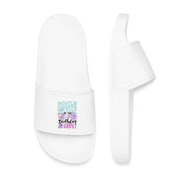 Makeup Artist of The K-Pop Birthday Girl - Kids’ Pool Sliders - white - Front