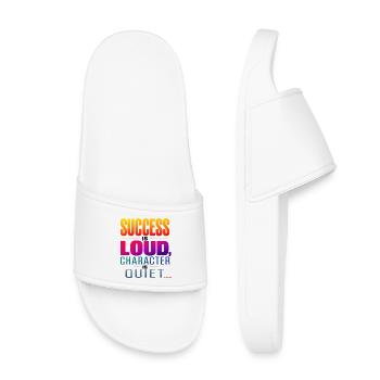 Le succès est bruyant, le caractère est silencieux - Claquettes enfant - blanc - Devant