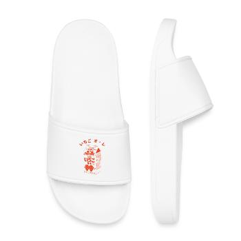 Japanische Erdbeermilch Karton Japan - Kinder Badelatschen - Weiß - Vorne