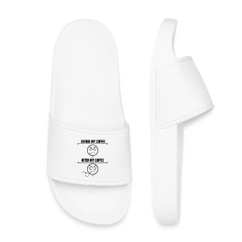 Grumpy Coffee Joke - Claquettes enfant - blanc - Devant