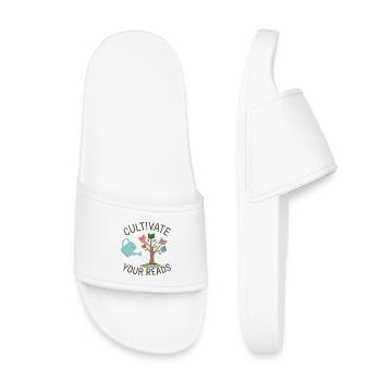 Reading Garden: Cultivate Reading - Kids’ Pool Sliders - white - Front