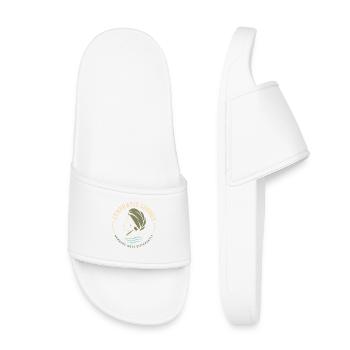Lymphsystem Lymphdrainage Wellness Geschenk - Kinder Badelatschen - Weiß - Vorne