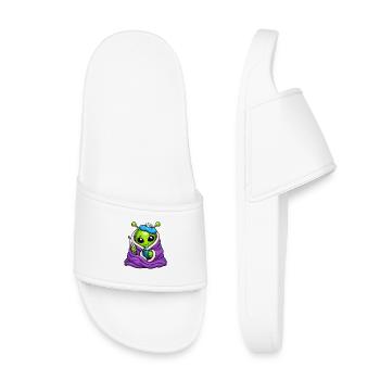 Cuddly Alien Cold Cozy - Kids’ Pool Sliders - white - Front