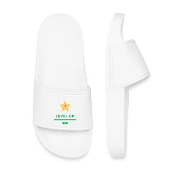 Level Up IRL – Gamer Motivation - Kids’ Pool Sliders - white - Front