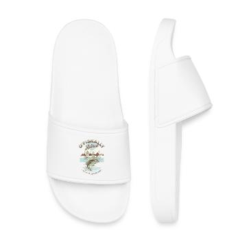 Vintage Fishing Retirement - Kids’ Pool Sliders - white - Front