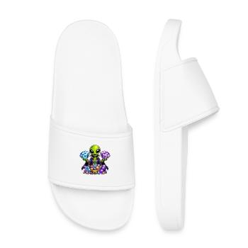 Alien Treasure Mage - Kids’ Pool Sliders - white - Front