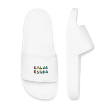 Rueda Salsa Tanz Musik positiver Schriftzug - Claquettes enfant - blanc - Devant