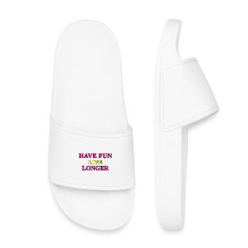 Have Fun - Inspirierendes Lifestyle-Printdesign - Kinder Badelatschen - Weiß - Vorne