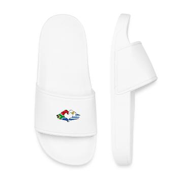 Afrique du Sud Uruguay Drapeau Mains Coeur Utilisé - Claquettes enfant - blanc - Devant
