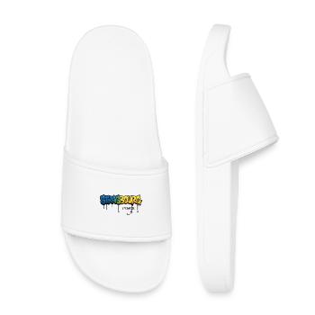 Graffiti-style Strasbourg lettering - Kids’ Pool Sliders - white - Front