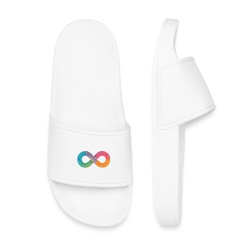 Unendlicher Regenbogen oder doch einfach nur Flow? - Kinder Badelatschen - Weiß - Vorne