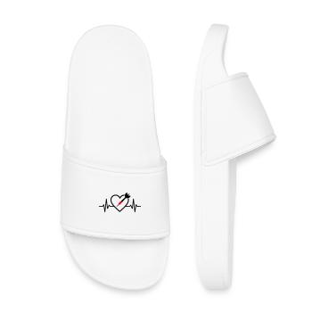 Heart Darts – Passion for Precision - Kids’ Pool Sliders - white - Front