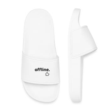 Offline minimalistisches Kaffee-Hemd - Kinder Badelatschen - Weiß - Vorne