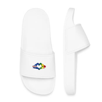Mains du drapeau du Sénégal du Cap-Vert en forme de cœur utilisées - Claquettes enfant - blanc - Devant