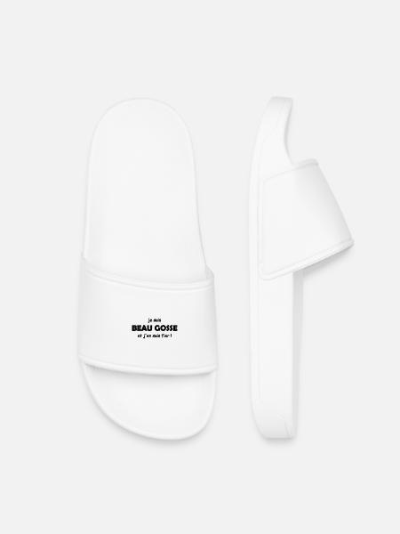 fier d être beau gosse - Claquettes enfant - blanc