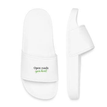 Open Roads Open Heart Travel Freedom Soul	 - Kids’ Pool Sliders - white - Front