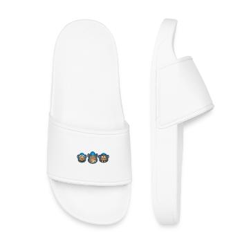 Blue Monkey Trio Expressions - Kids’ Pool Sliders - white - Front
