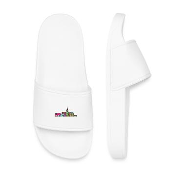 Linz City Skyline New Cathedral Modern Line Art - Kids’ Pool Sliders - white - Front