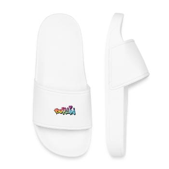 Berlin Graffiti Rainbow Font - Kids’ Pool Sliders - white - Front