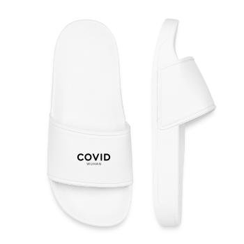 Covid Wuhan - Claquettes enfant - blanc - Devant