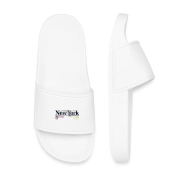 Horizon de la ville dans les tons bleus - Claquettes enfant - blanc - Devant