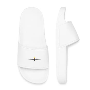 Ligne de symboles de torche - Claquettes enfant - blanc - Devant