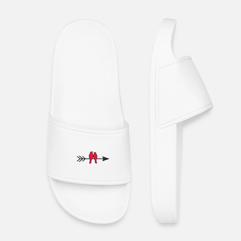 birds in love - Kids’ Pool Sliders - white