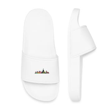 Silhouette de la ville de Lublin Porte de Cracovie Art moderne - Claquettes enfant - blanc - Devant