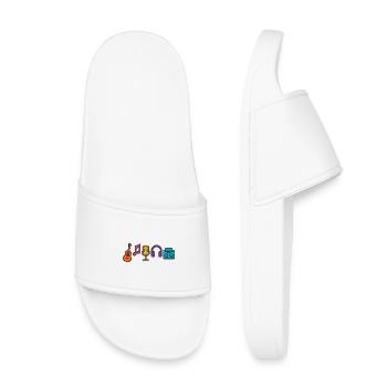 Music Passion Sound Waves Design Gift - Kids’ Pool Sliders - white - Front