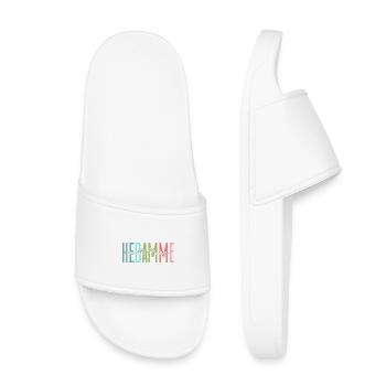 Midwife with heart design - Kids’ Pool Sliders - white - Front