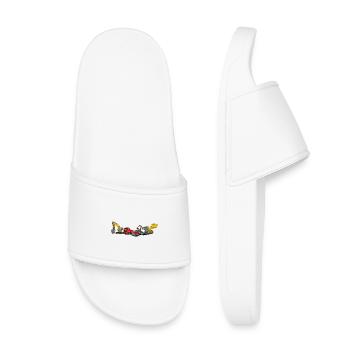 Flotte d’engins de chantier - Claquettes enfant - blanc - Devant