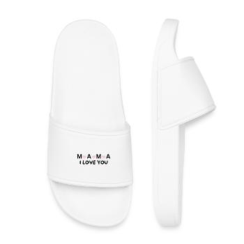 Mom, I Love You – Heart Design for the Best Mom - Kids’ Pool Sliders - white - Front