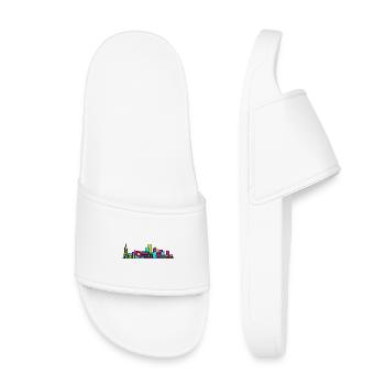 Silhouette de la cathédrale de la ville de Derby Art moderne en ligne - Claquettes enfant - blanc - Devant