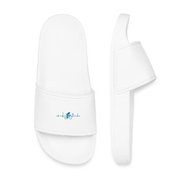 Gift idea for a racing cyclist with a road bike - Kids’ Pool Sliders - white - Front