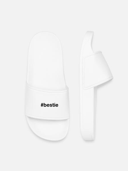BESTIE Hashtag Meilleur ami Bester Freund - Claquettes enfant - blanc