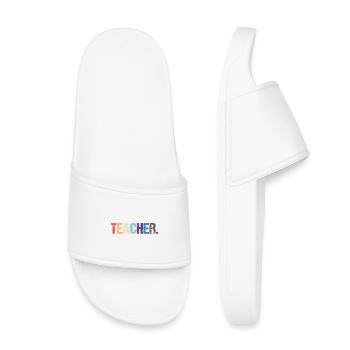 Conception colorée de TEACHER - Claquettes enfant - blanc - Devant