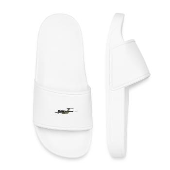 Cargo Plane Silhouette in Gray - Kids’ Pool Sliders - white - Front
