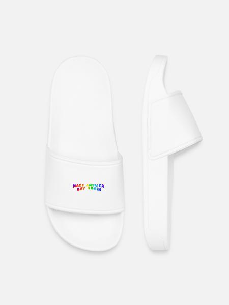 Make America Gay Again - Kids’ Pool Sliders - white