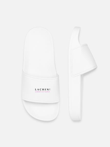 laugh! just laugh. - Kids’ Pool Sliders - white
