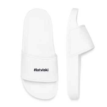 Lettonie Lettonie Hashtag Lettonie - Claquettes enfant - blanc - Devant