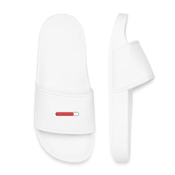 Jauge moyenne Rouge (trois quart) - Claquettes enfant - blanc - Devant