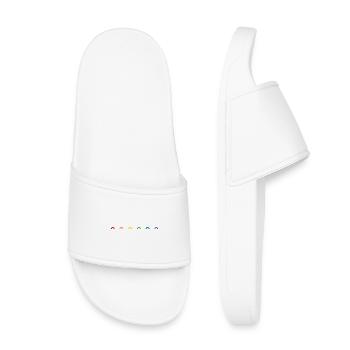 🌈❤️Arc-en-ciel arc-en-ciel🏳️ 🌈 - Claquettes enfant - blanc - Devant