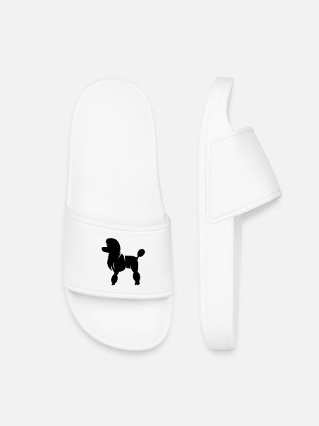 King Poodle Silhouette - Kids’ Pool Sliders - white