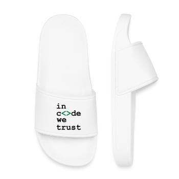 [ In code we trust ] - Claquettes enfant - blanc - Devant