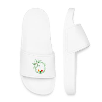 Nid de Pâques avec des œufs de Pâques - Claquettes enfant - blanc - Devant