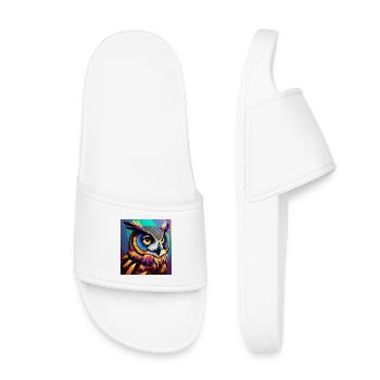 Owl - Kids’ Pool Sliders - white - Front