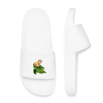 Fleurs de Calla en vert - Claquettes enfant - blanc - Devant