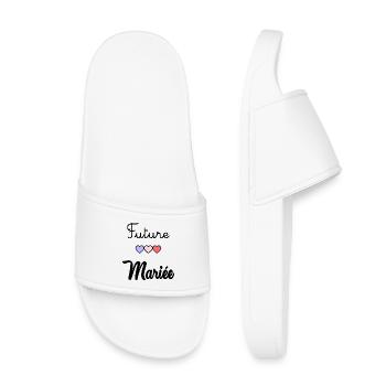 FUTURE MARIEE. EVJF - Claquettes enfant - blanc - Devant