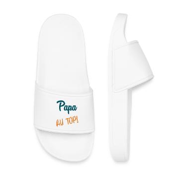 HAPPY FATHER'S DAY. DAD. FATHER'S DAY. FATHER. GOOD - Kids’ Pool Sliders - white - Front